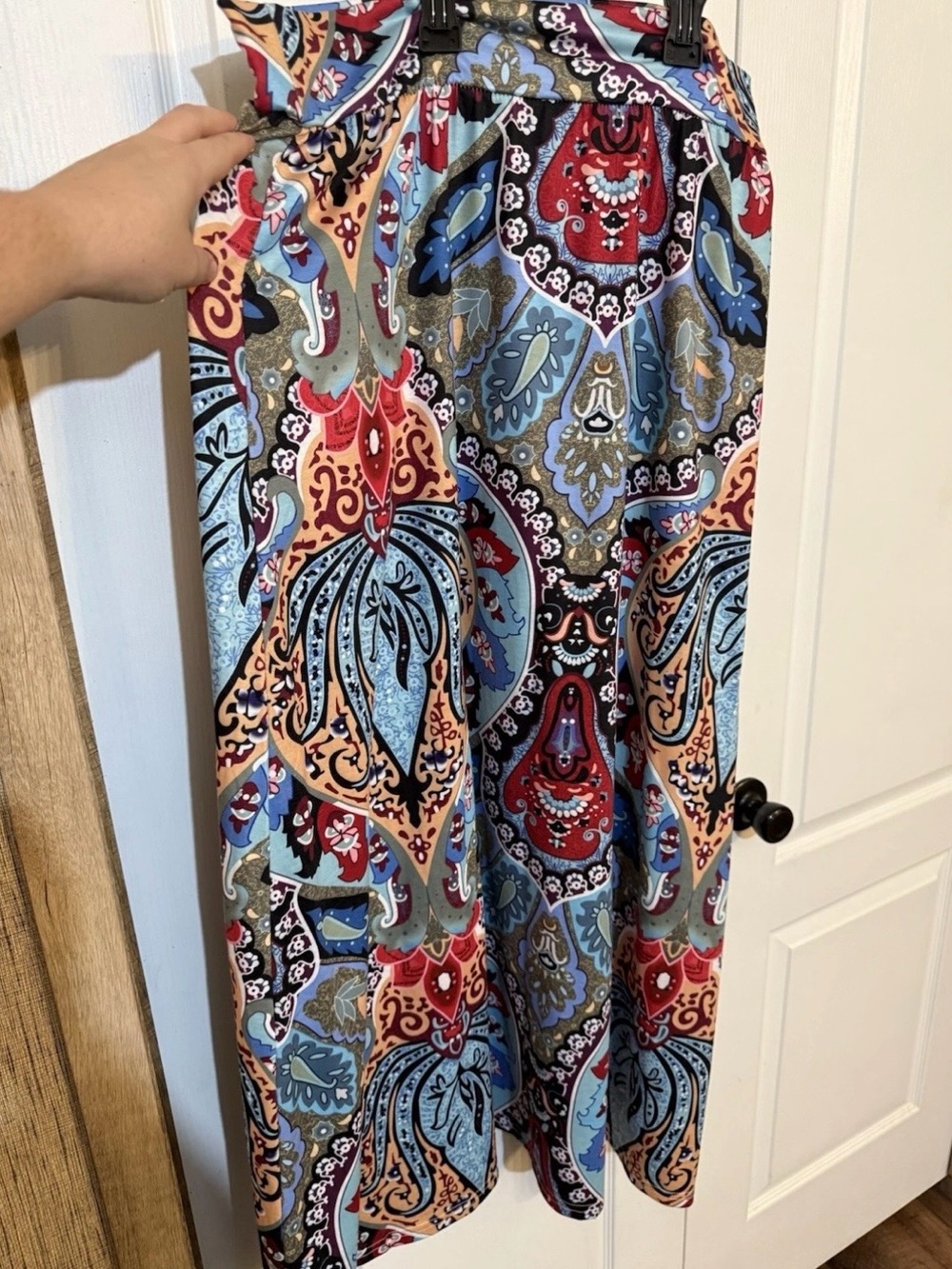 Colorful Paisley Maxi Skirt - Multicolor